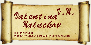 Valentina Maluckov vizit kartica